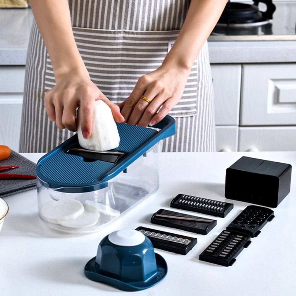 Multifunction Manual Vegetable Cutter Vegetable Cutter With Stainless Steel Blade Potato Carrot Grater Kitchen Tool Manual Dicer