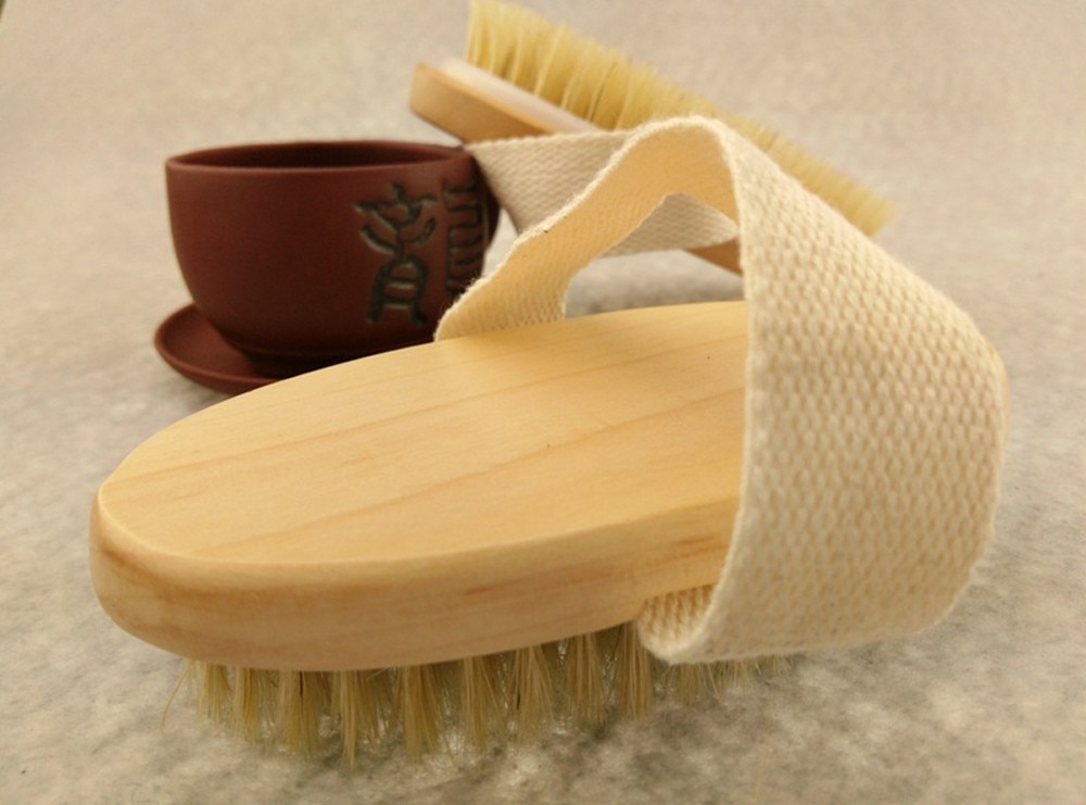 Cepillo de masaje cepillo para celulitis masajeador de espalda de limpieza Premium Cerda Natural de madera de baño ducha cuerpo piel seca, cepillo de Spa #50