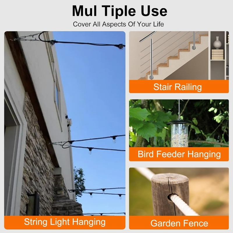 Roestvrij staaldraden Touw Metalen lijn Bosmaaier Trimmer Waslijnen Touwen Grasmaaiersnoer Slijtvaste ophangingstouwen