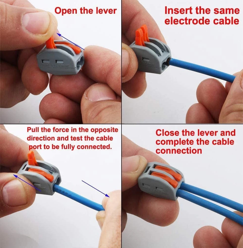 1/10/30pcs mini fast wire Connectors Universal Compact Wiring Connector push-in Terminal Block