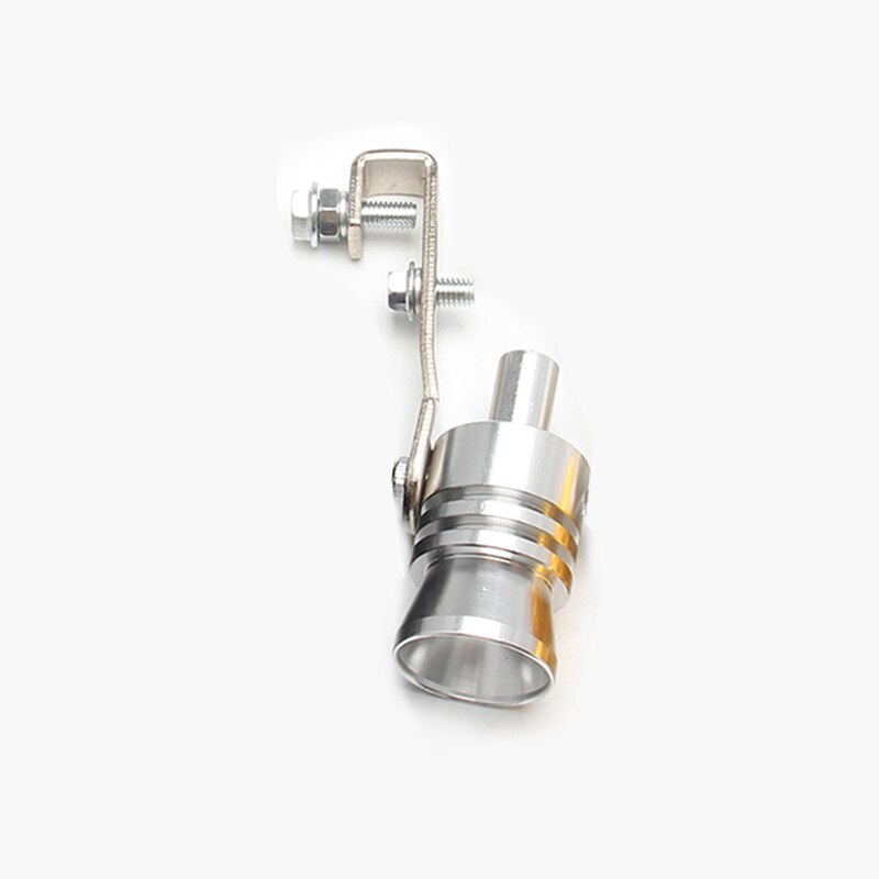 XL Universal Car Turbo Whistle Motorcycle Refitting Turbo Whistle Exhaust Pipe Sound Turbo Tail Auto Car Blow-off Valve Whistle: Sliver L