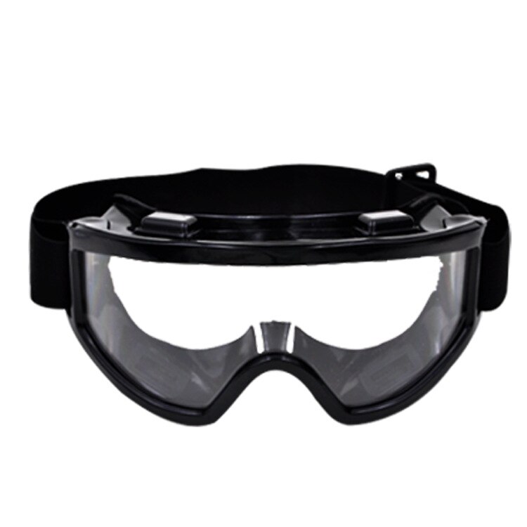 Gennemsigtige beskyttelsesbriller anti-stænk stødsikker arbejdsbeskyttelsesbriller til tømrerrytter øjenbeskytter: Sort