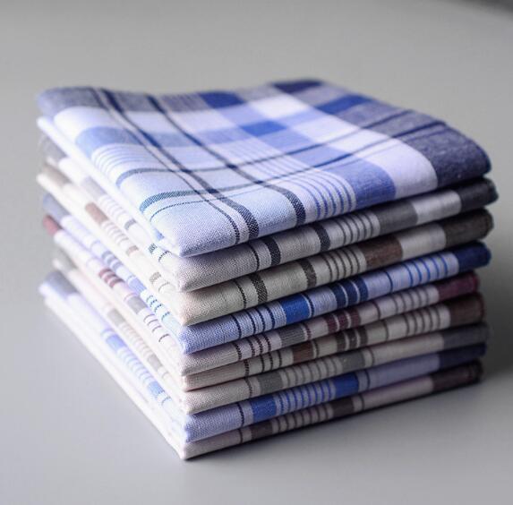 5 uds. Pañuelo de bolsillo Multicolor a cuadros para hombre pañuelo de bolsillo pañuelos 100% de algodón: Random Color 2