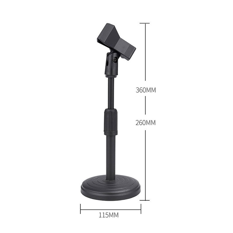 Microphone table stand upgraded adjustable table mic stand with base micro microphone holder microphone clip for podcasts corner