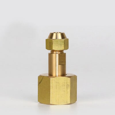 1/4 SAE Durcheinander passend zu klimaanlage stickstoff flasche Adapter Zoll Fluor Rohr mit kappe: A mit Mutter