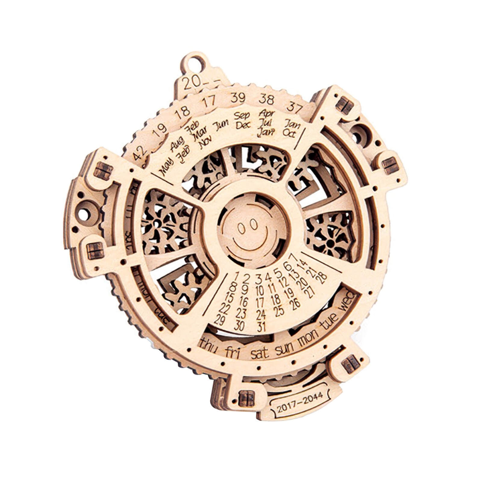 Wood Machinery Perpetual Calendar Gear Turning Assembly Model Creativity Simple Desktop Ornaments Assembled Educational Toys