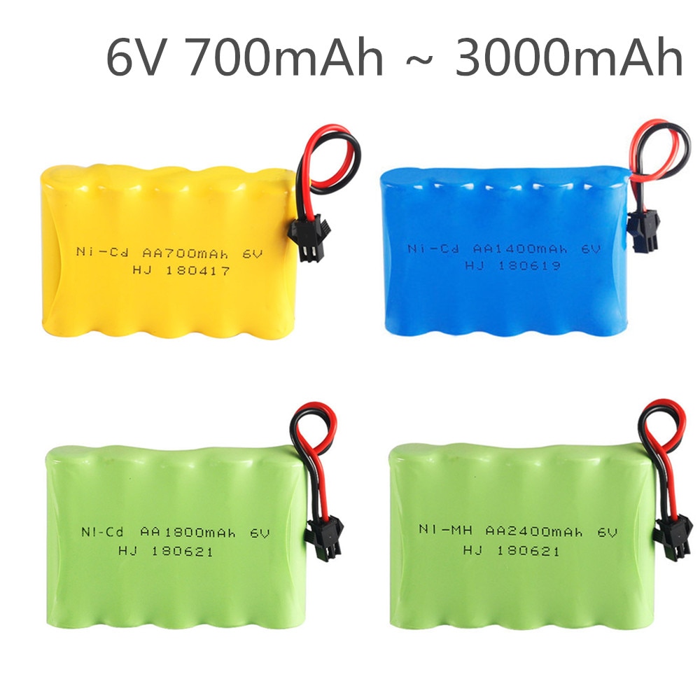 6.0V Ni-Mh Batterij NI-CD Batterij 700 Mah 1400 Mah 1800 Mah 2400 Mah 2800 Mah Voor Rc Speelgoed Auto 'S vrachtwagens Tank Guns Rc Speelgoed 6V