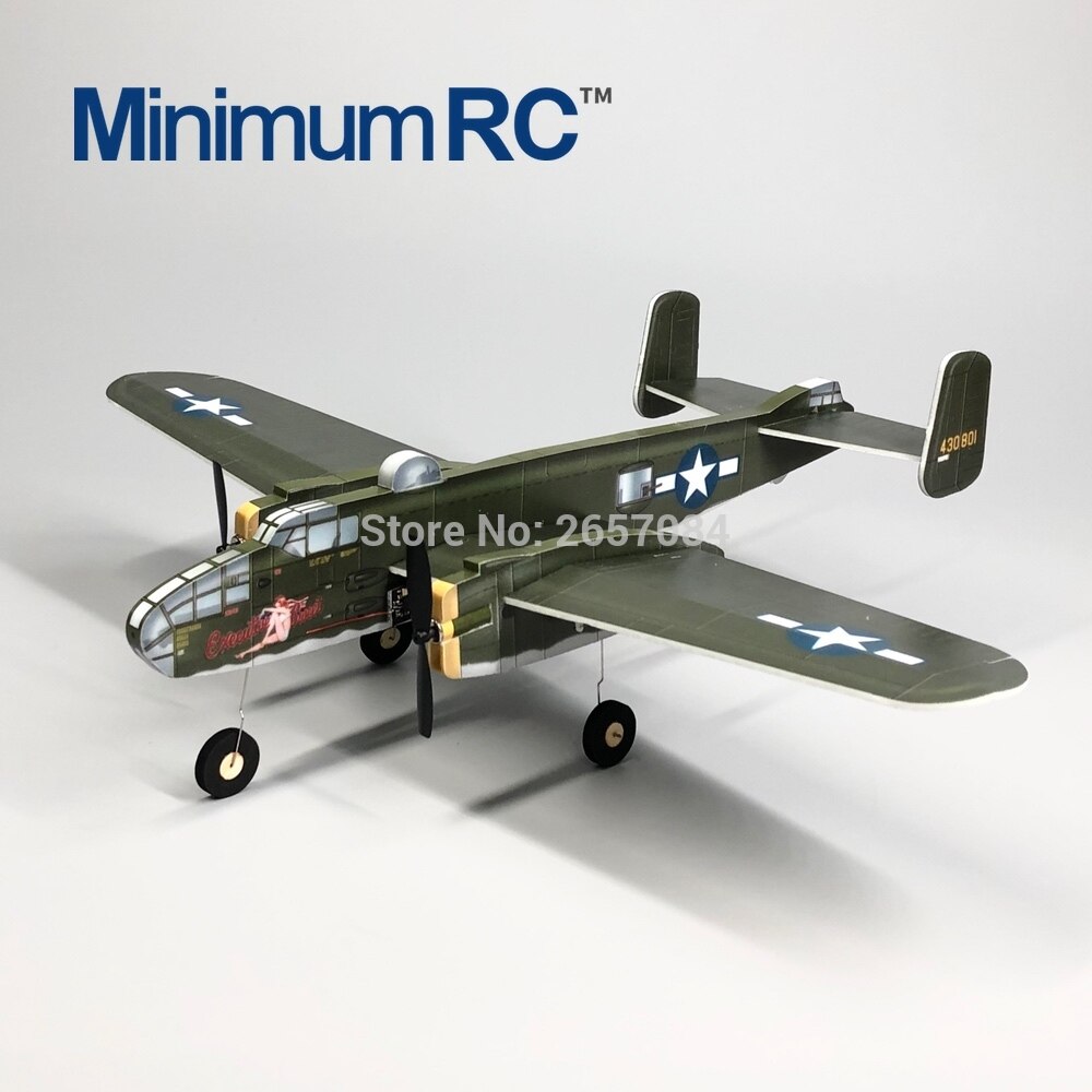 Minimumrc B25 Twin-Motor Bomber 360Mm Spanwijdte 3 Kanaals Trainer Fixed-Wing Rc Vliegtuig Outdoor Speelgoed Voor kinderen Kids