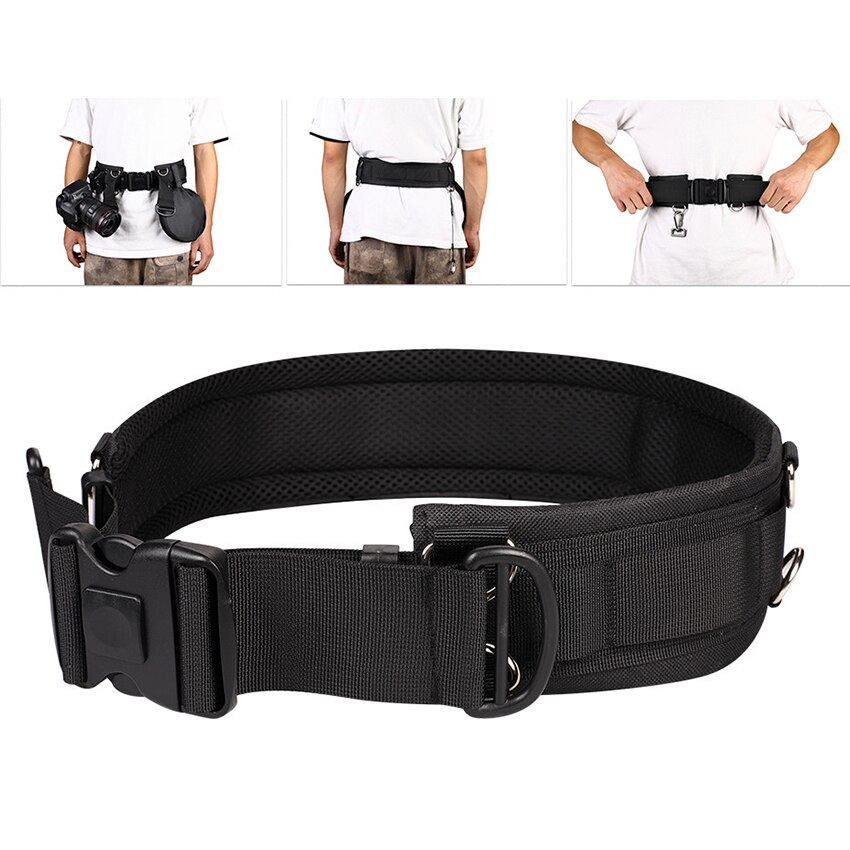 Universal SLR Camera Waist Belt Photography Belt Waistband Strap Belt with Hook, Photography Equipment Storage Belt For Climbing