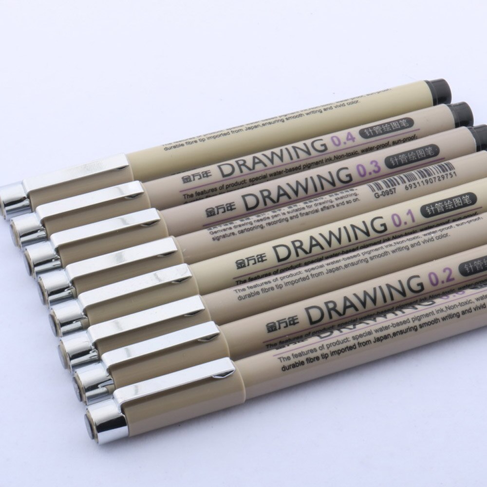 8 Stks/pak Naald Tekening Pen Haak Lijn Pen Voor Sketch Art Markers