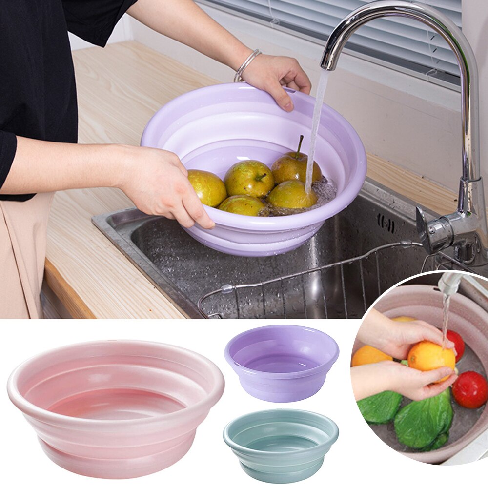 Portable Non-Slip Basin Multipurpose Portable Washing Basin For Home Tourism Outdoor Supplies Folding Basin Household Telescopic