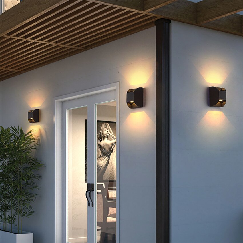 Opp ned utendørs belysning 6w ledet vegglampe vanntett  ip65 vegglampe hage veranda lamo postkasse inngangsdør havn lys innendørs lampe