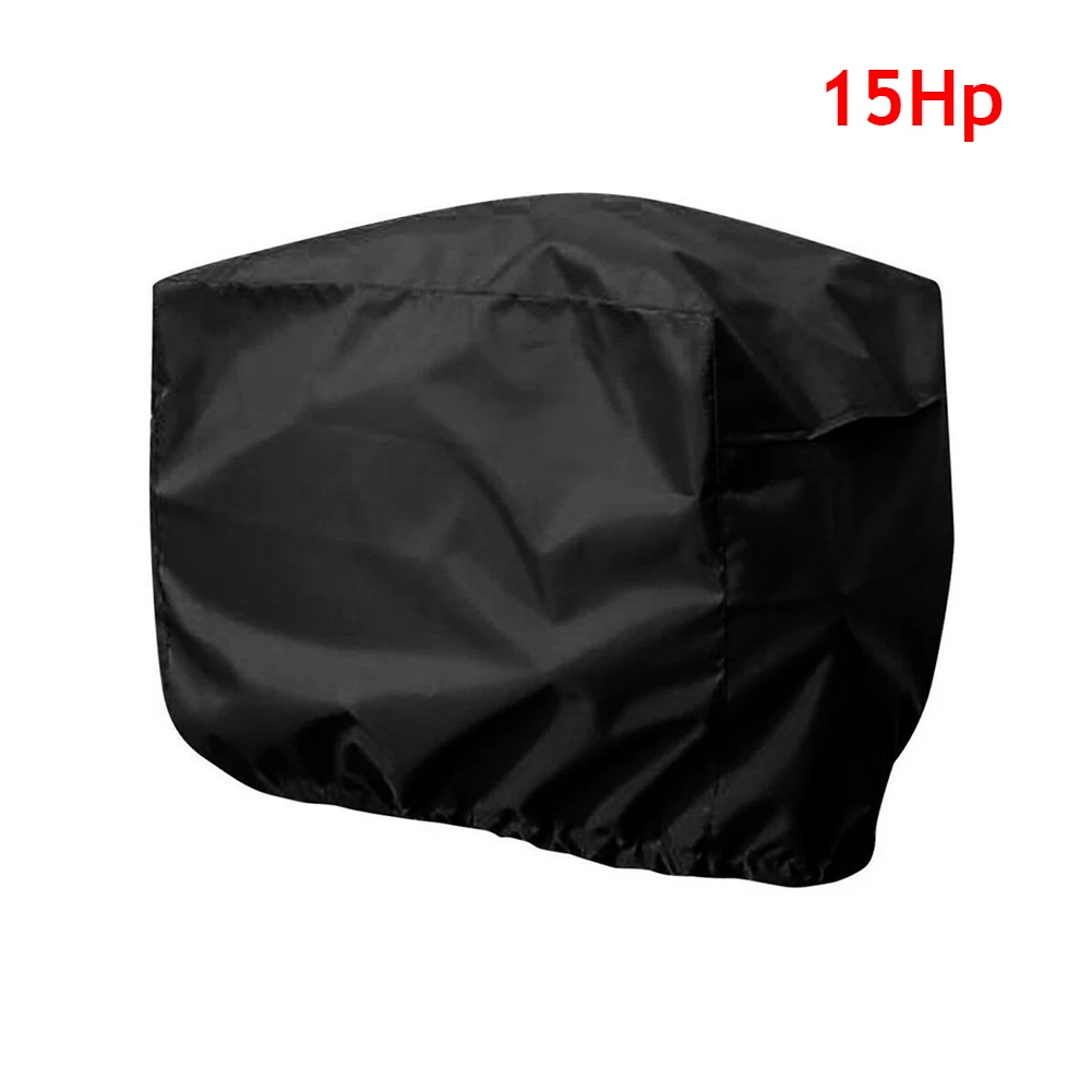 15-250HP Full Outboard Motor Engine Boat Cover 210D Waterproof Anti-scratch Heavy Duty Engine Protector Motor Black Boat Fabric: army green