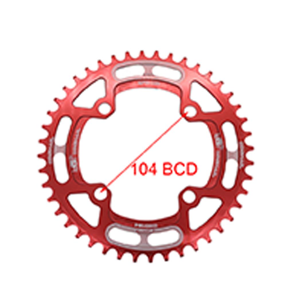 44T/46T/48T/50T/52T Mountain Bicycle Chainwheel MTB bike crankset Aluminum Narrow Wide Chainring BCD 104