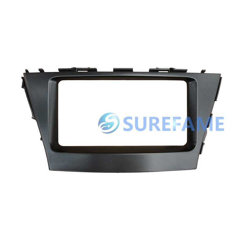 Housse de lunette de voiture Double Din | Facia, pour Toyota Prius + (roue droite), Kit de tableau de bord, plaque faciale DVD, panneau de garniture de Radio Fascia