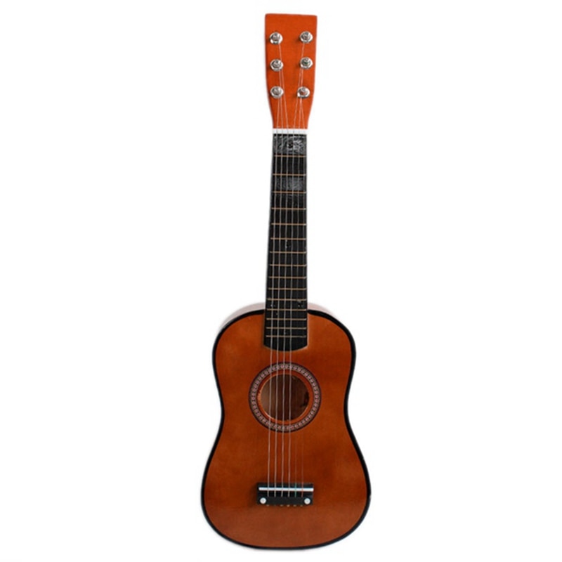 23Inch Gitaar Mini Gitaar Basswood Kid 'S Muzikale Speelgoed Akoestische Snaarinstrument Met Plectrum 1st String: Dark Khaki