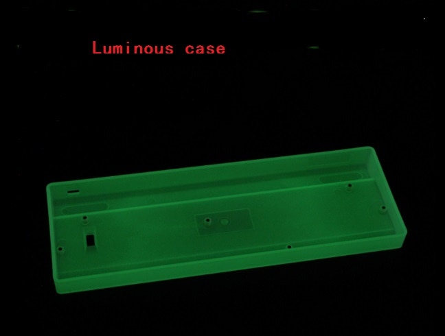Capa luminosa transparente gh60 branco/preto/transparente, estojo para teclado 60%, mecânico, para xd60 xd64, pôquer poker 2, poker 3