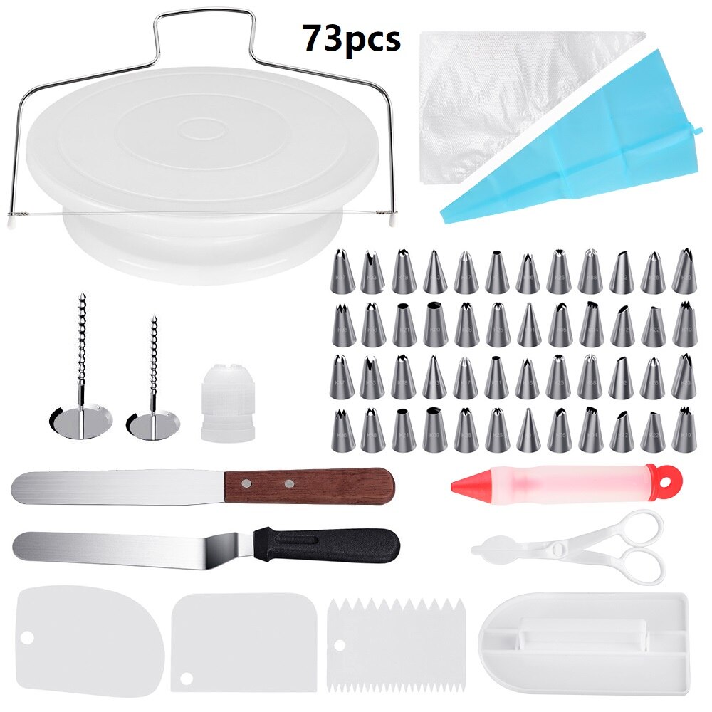 106 Pcs Cake Decorating Kit Supplies Baking Accessories Frosting Baking Tool Sets For Home Bake: D 73pcs
