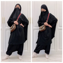 Muslim Macthing Outfit Dress Abaya 2pcs Set Women Jilbab Khimar Hijab Islamt Prayer djellaba femme Niqab Turkey Dubai Clothing