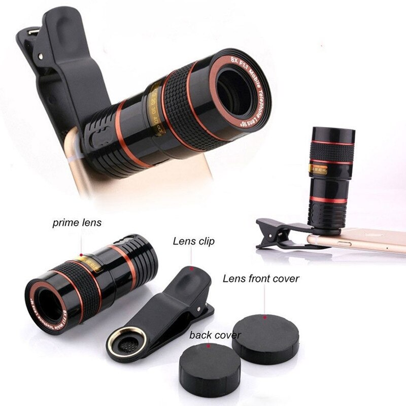 Telefooncamera lens kit fisheye lens smartphone zoomlens voor iphone 7 mobiele telefoon camera lens ojo de pez lente celobjectief