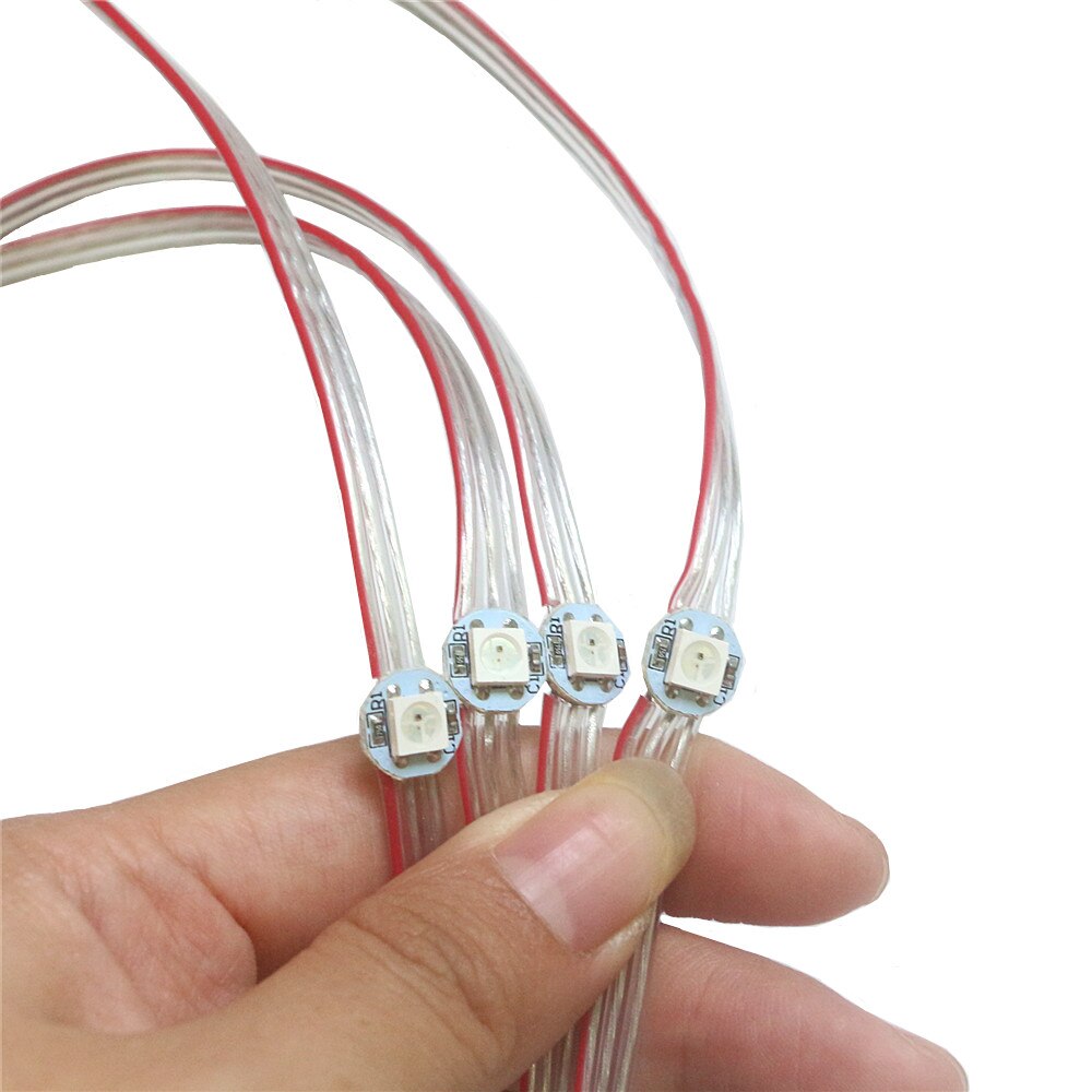 50-500 stücke DC5V WS2812B Vor-gelötet auf Kühlkörper 5050 RGB LED-modul Adressierbare Streifen Licht WS2812 IC Pixel LED-modul Schnur