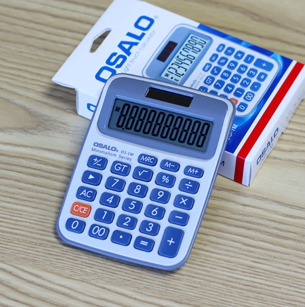 OSALO 4M Calculator Standard Function Calculator Desktop Electronic CalculatorS Solar and Battery Dual Power Supply for School: Default Title