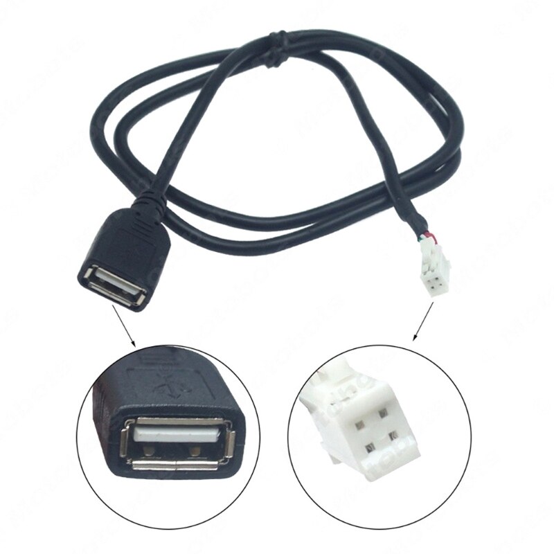 2Pcst 4Pin + 6Pin Connector Usb-kabel Voor Auto Radio Stereo 1M Usb Kabel Usb Adapter