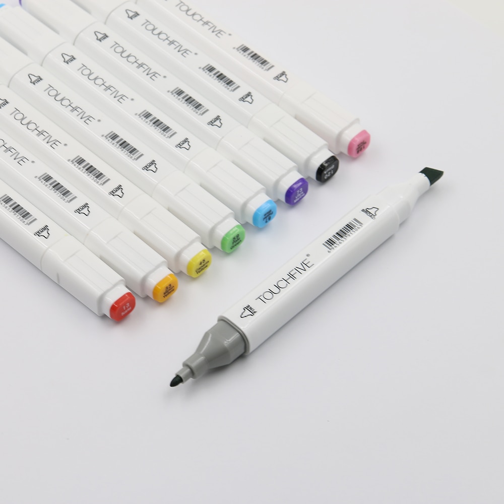 Conjunto de marcadores TouchFive de 30/40/60/80 colores, marcadores de dibujo de doble cabeza, tinta a base de Alcohol aceitoso, materiales de arte para dibujar