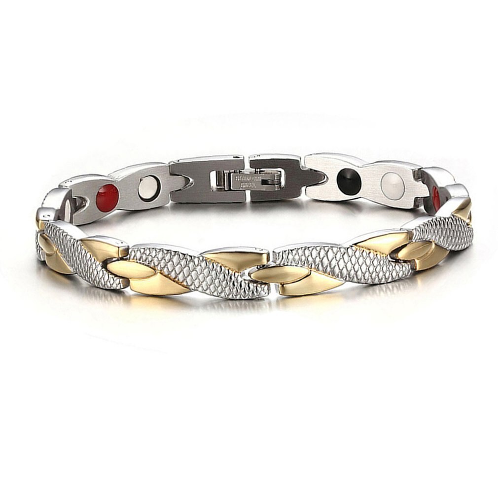 Magnetische Armband Twisted Gezonde Zorg Magnetische Magneet Armband Power Therapie Magneten Armbanden Patroon Armbanden Sieraden Stainles: 04