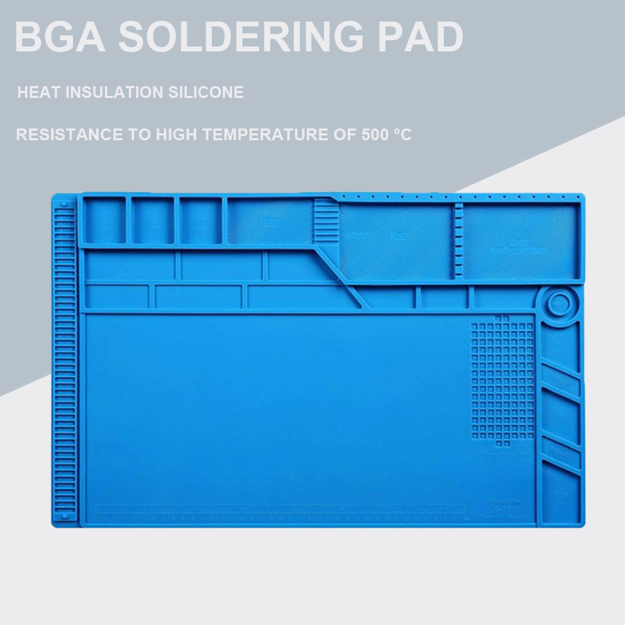 S-180 55*35 CM BGA Isolatie Silicone Solderen Pad Reparatie Onderhoud Platform Bureau Mat met Magnetische Sectie