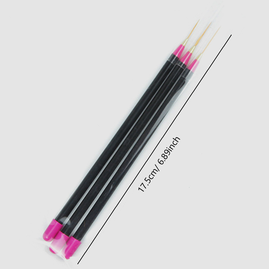 Pinceles para decoración de uñas, diseños de puntas de uñas, pintura, dibujo, tallado, punteado, delineador de abanico, bolígrafo de esmalte de Gel acrílico, herramientas de manicura: Multicolor