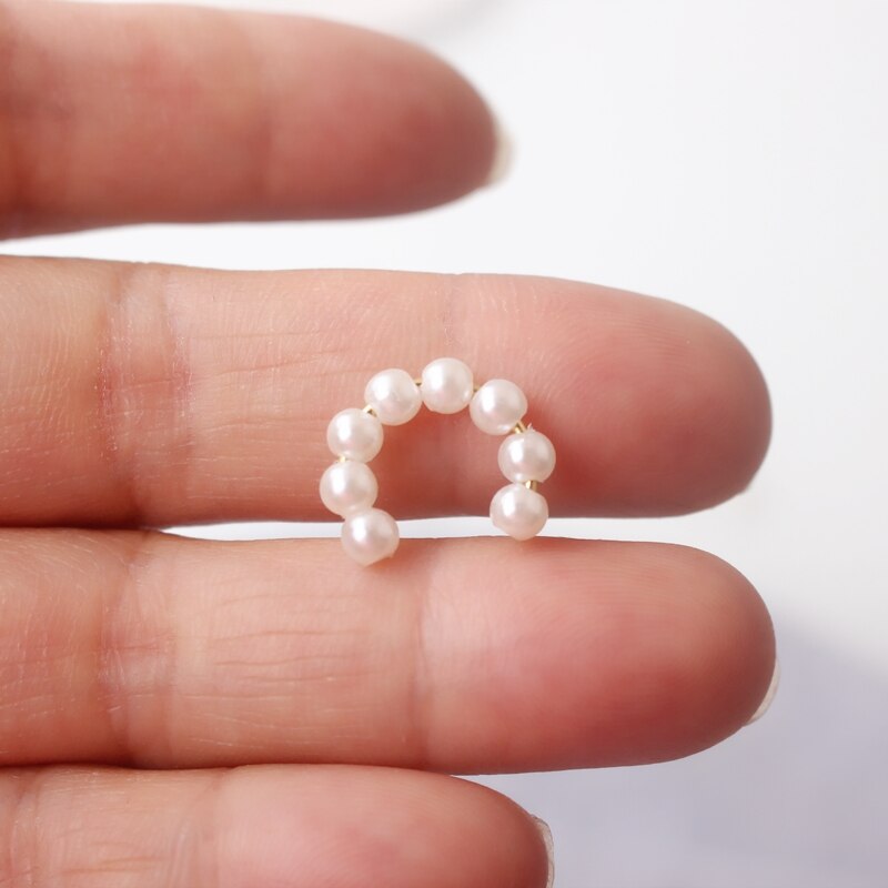 1PC Einfache C geformt Nachahmung Perle Clip Ohrringe Für Frauen Minimalistischen Ohne durchbohren Ohr Knorpel Earcuff Schmuck