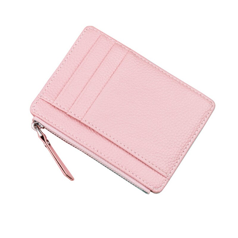 Ultra-Thin Card Holder Coin Purse Zipper Card Holder Candy-Colored Bank Card Holder Multifunctional Portable Card Holder