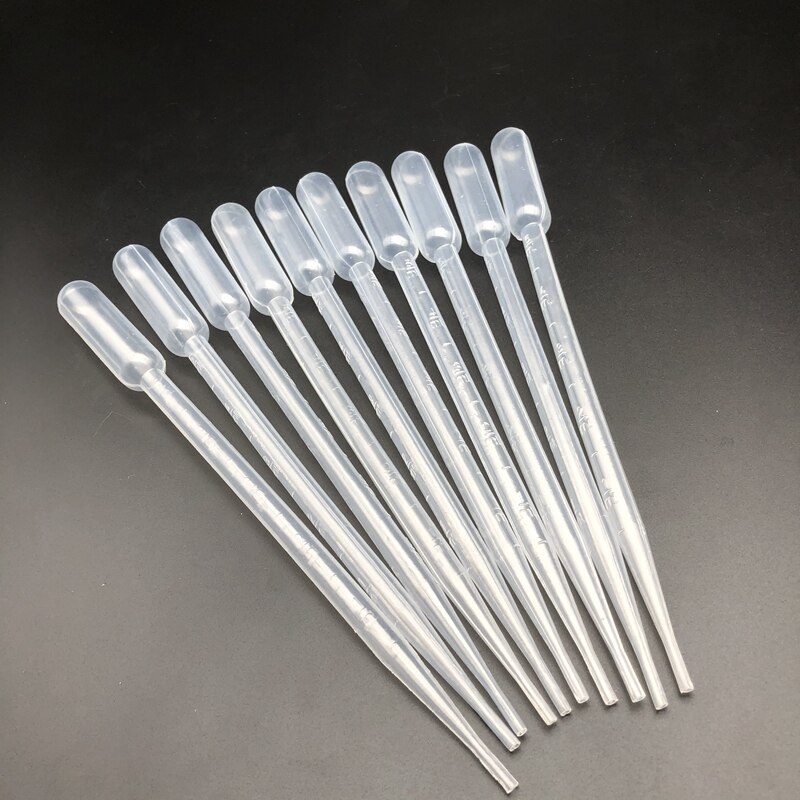 200pcs lab 0.2ml 0.5ml 1ml 2ml 3ml 3ml-L 5ml 10ml plastic pasteur pipette transfering dropper for school experiment