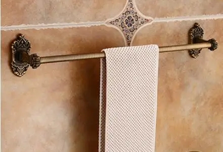 Tuqiu Bad Zubehör Antike Bronze Geschnitzte Aluminium Bad Hardware Handtuch Rack, Papier halter Wc Pinsel Halter, haken: Himmel Blau