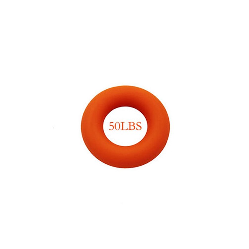 30/40/50LBS Strength Finger Hand Grip Muscle Power Training Squeeze Toy Exerciser Silicone Palm Circle Fitness Stress Relief Toy: 50LBS Orange