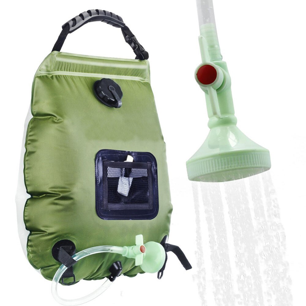 Douche Bag Voor Camping 5 Gallon/20L Solar Draagbare Tas Met Schakelaar Slang En Douchekop Voor Outdoor Wandelen picknick Zwemmen