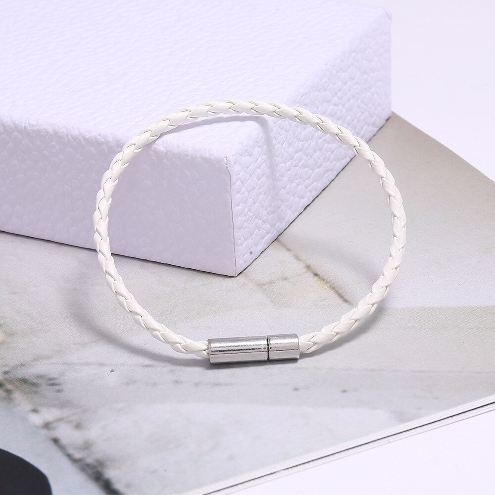 Kleurrijke Gevlochten Handgemaakte Lederen Wrap Armbanden Voor Vrouwen Koperen Gesp Charms Armband Mannen Sieraden: AB7