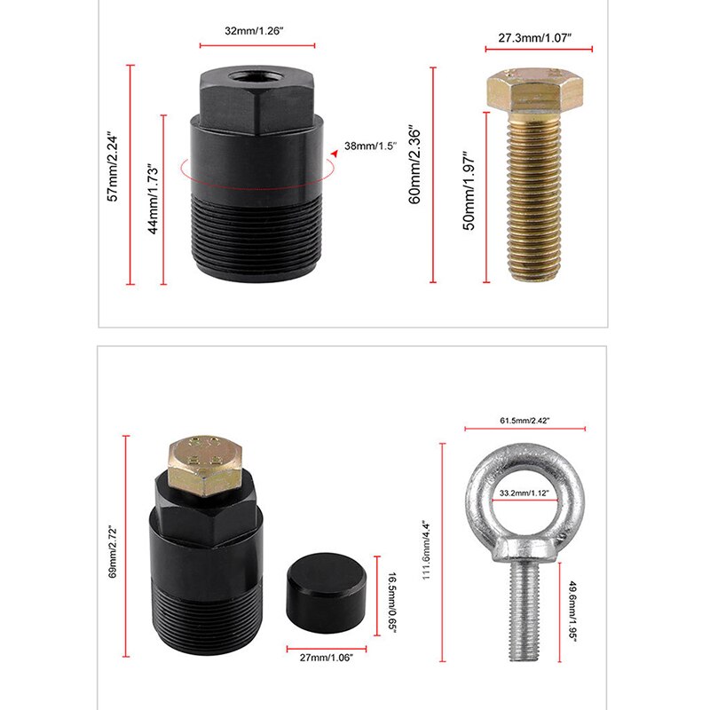 Flywheel Removal Tool Kit Contain Puller With Crankshaft Protector 91-849154T1 And Lifting Ring 91-90455-1 For Most 45HP