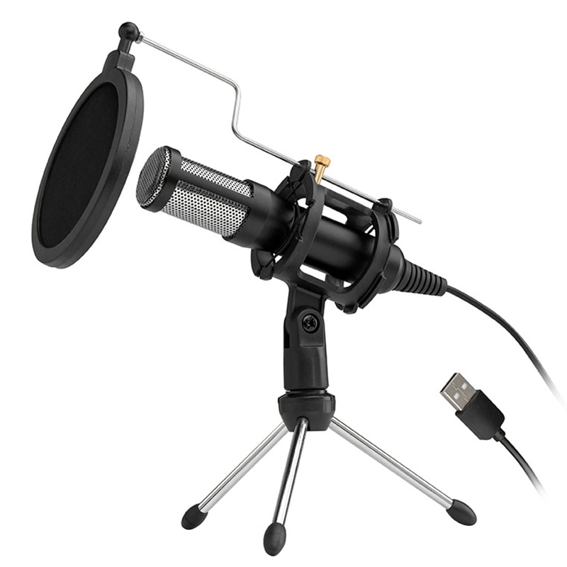 Usb mikrofoni kondensaattorimikrofoni tietokone mikrofoni neuvottelu ääni  ps4 pelimikrofoni usb mikrofoni: Default Title