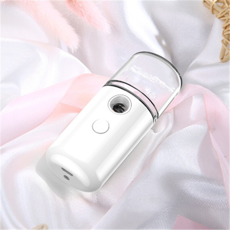 Portable 300ml Humidifier USB Ultrasonic Dazzle Cup Aroma Diffuser Cool Mist Maker Air Humidifier Purifier with Romantic Light: D-Macaron white