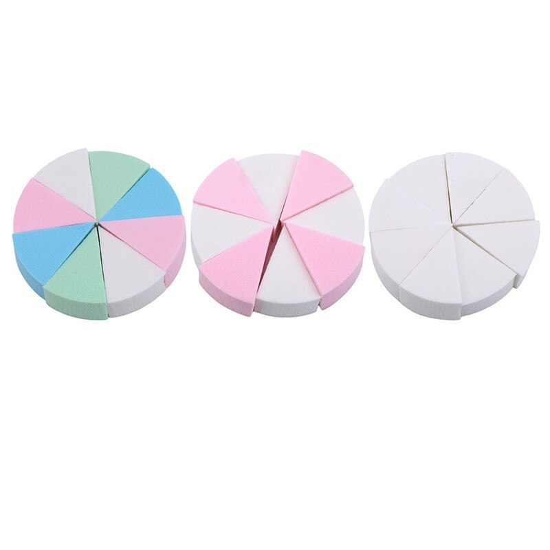 8 unids/set de esponja desmaquillante cosmética de limpieza facial de Color suave mágico esponja desmaquillante esponja lavarse la cara maquillaje herramientas