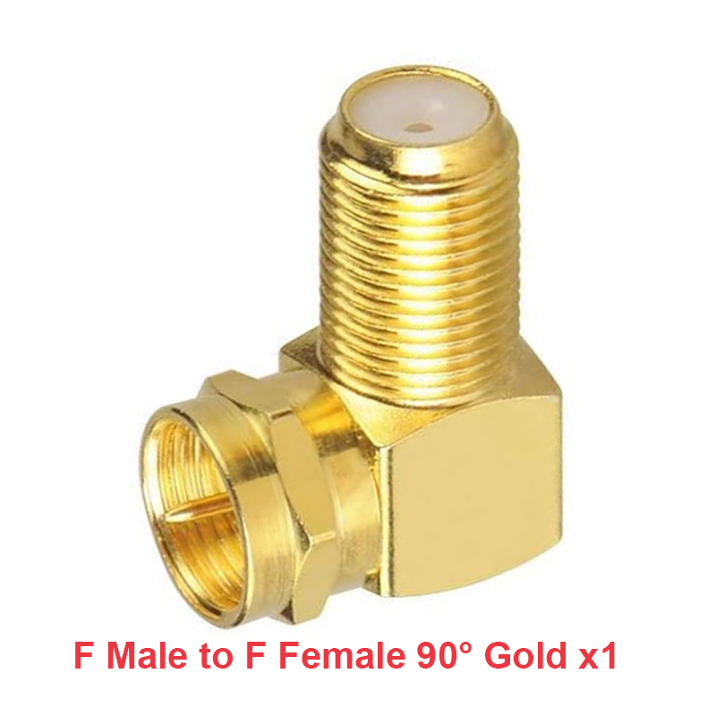 Adaptateurs F Type vers TV IEC, connecteur de prise d'antenne aérienne TV à 90 degrés, adaptateur à Angle droit, prise câble coaxial, ensemble de F-TV, 1 pièce: green