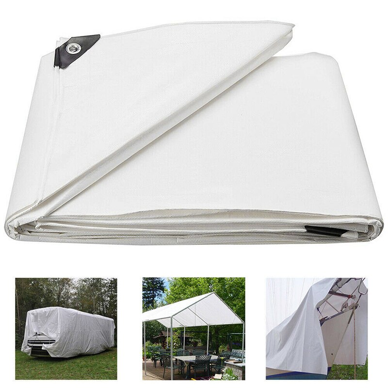 Heavy Duty Poly Tarp Waterproof Tarpaulin Canopies Tent Reinforced Boat Car Cover OCT998