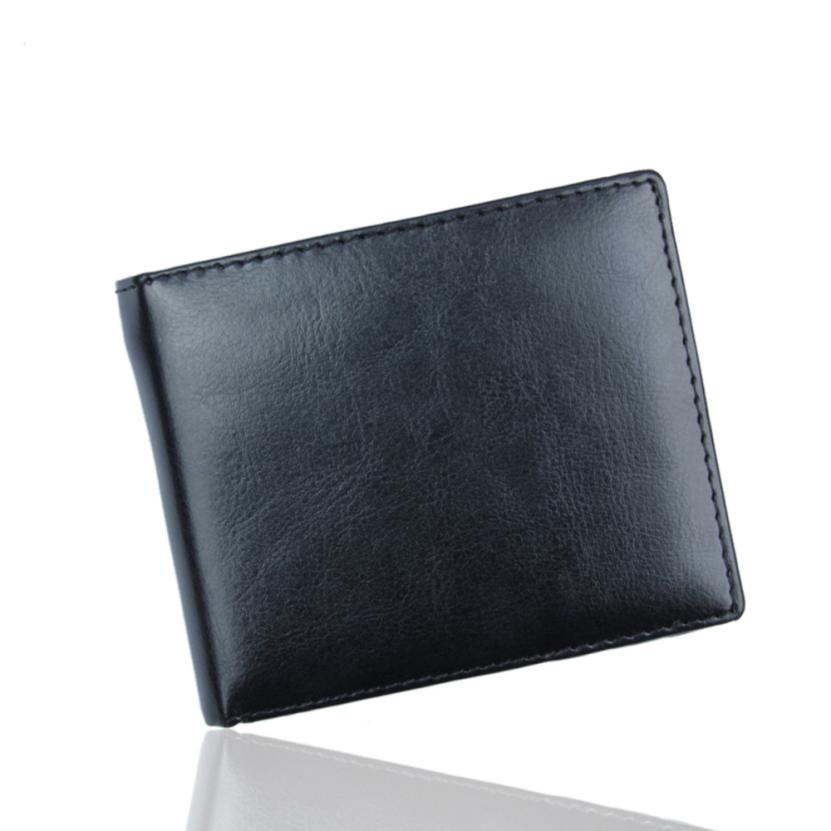 Korte Mannen Bifold Zakelijke Lederen Portemonnee ID Credit Card Holder Purse Zakken stijlvolle Augustus 3