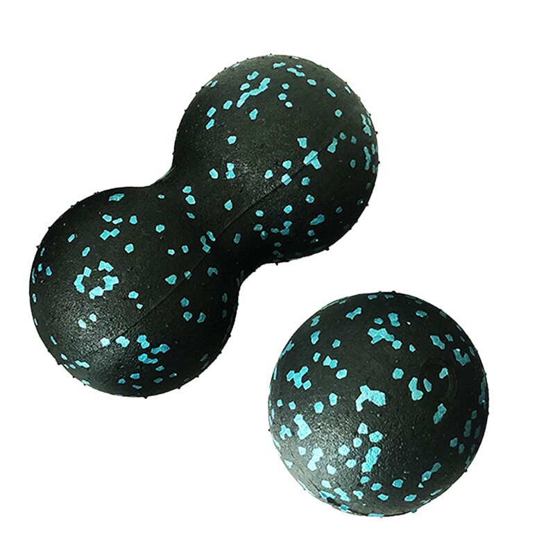 Lacrosse-pelota de masaje de cacahuete, pelota ligera de alta densidad para Fitness, ejercicio de Fascia corporal, alivia el dolor, pelota de Yoga: Gris