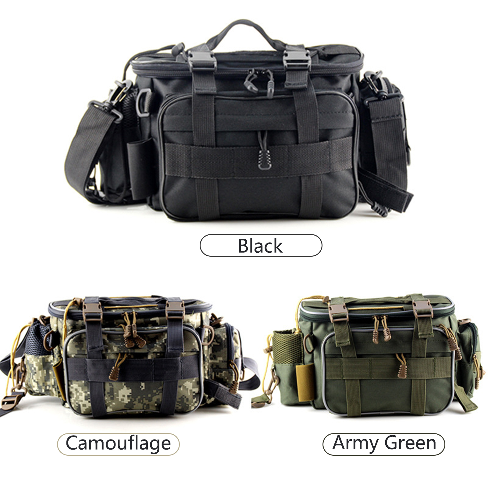 Fishing Tackle Bag Fishing Gear Storage Bag Organizer Waist Bag Messenger Bag Handbag Goods for fishing
