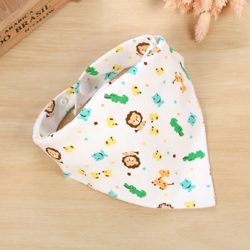 1pcs Color Bibs Cotton Baby Feeding Smock Infant Burp Cloths Cartoon Saliva Towel Baby Eating Accessory Soft Baby Stuff