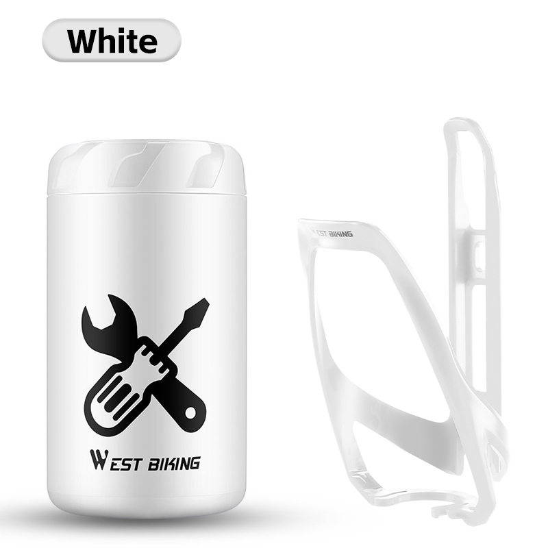 West biking cykel vattenflaskhållare racercykel flaskhållare med cykel reparationsverktyg kapsellåda cykel vattenkokare ramutrustning: Klar