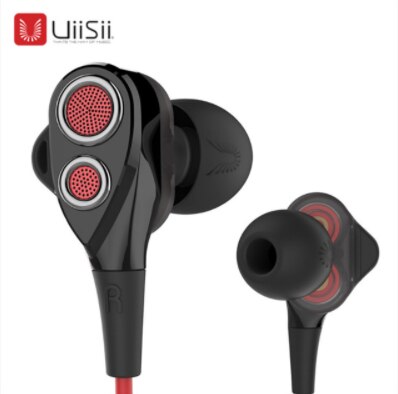 UIISII BA-T8S 2DD + 1BA 6 lecteurs technologie hybride écouteur HIFI isolation du bruit stéréo avec micro moniteur casque 100% boîte d'origine: red